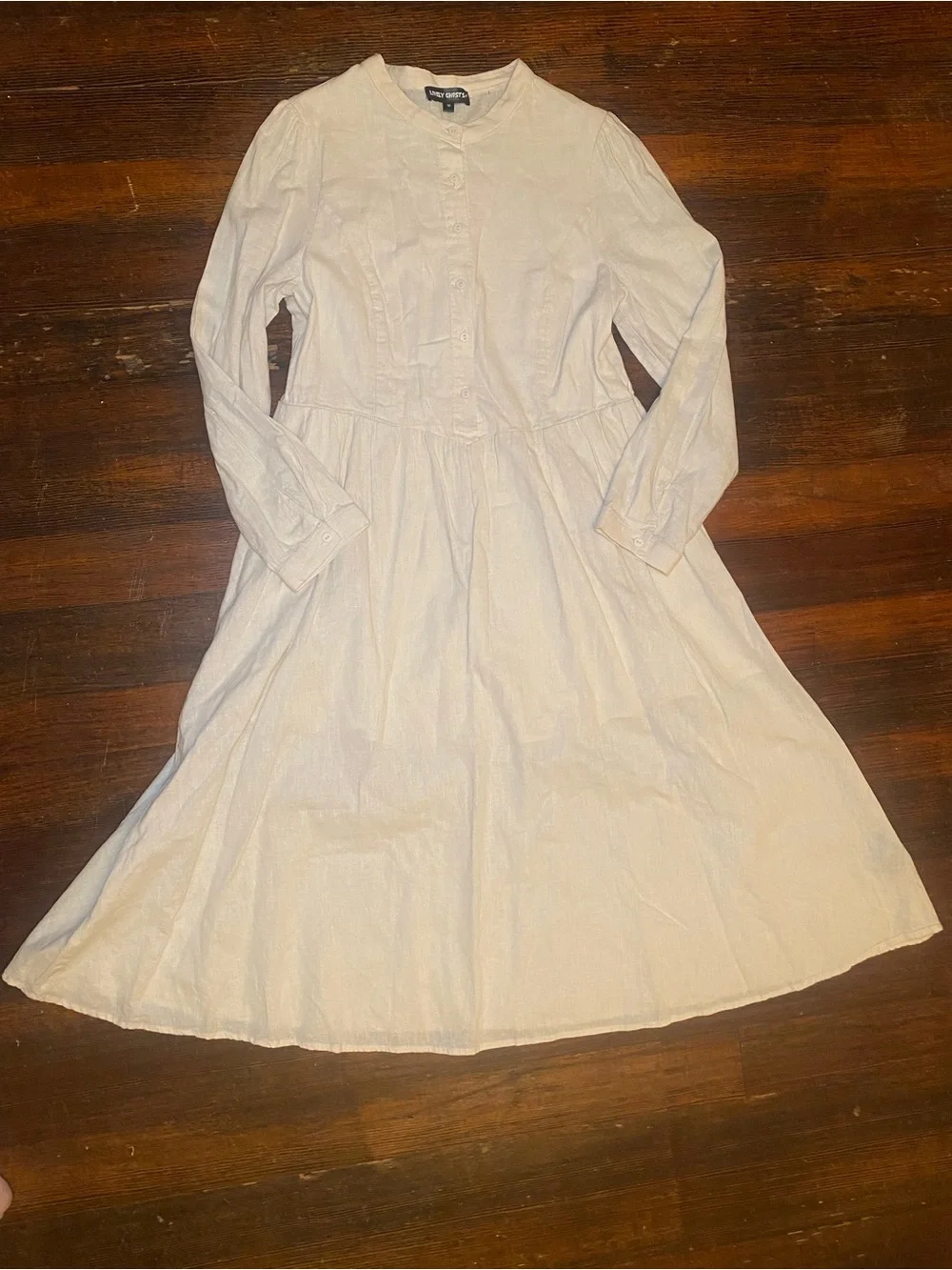 EUC Lively Ghosts Ritual Coven(?) Long Sleeve Victorian Style Button Front Dress